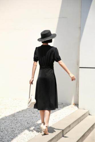 醋酸连衣裙，女装连衣裙，SUKEYI 舒可衣