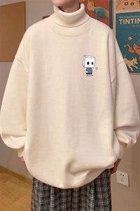 8XL高领毛衣男大码胖子堆堆领打底羊毛衫 GM45400-P45加绒款-P65图片