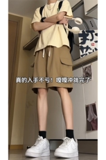 现货供视频纯棉水洗刺绣工装短裤A405特P40，男装牛仔裤，电商A309