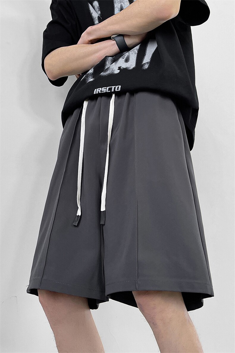 8XL-M特大码中性松紧腰休闲冰丝西装短裤五分裤百搭凉DK1531P28,男装牛仔裤,电商D206-1