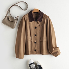 2025年秋季时尚百搭通勤简约休闲斜纹短外套，女装短外套，致织羊绒