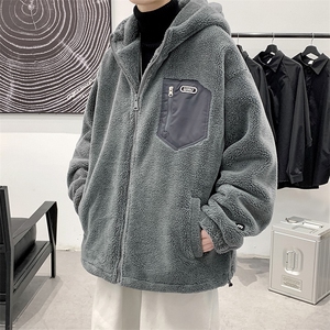 冬装青少年加绒加厚棉衣港风简约羊羔绒外套男女 915-P105控价138图片