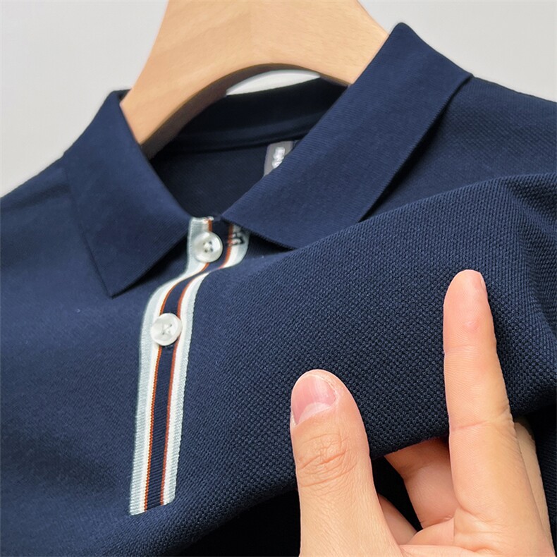 男士短袖t恤polo衫简约时尚宽松翻领POLO衫体恤上衣服纯棉半截袖图片