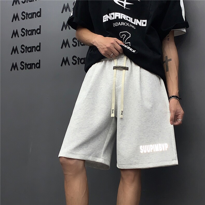 403-DK01-特P35华棉320克高品质发光印花大码短裤男运动卫裤,男装休闲裤,星座403（原603-1）