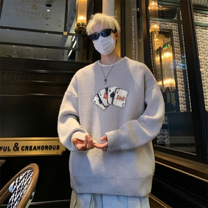 高质量！秋冬季半高领毛衣男士加绒加厚线衣针织衫男DMY542-特P38图片