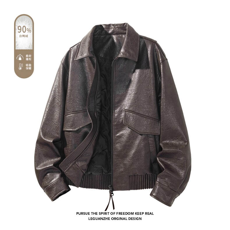 2025冬季新款港风白底大码90%白鸭绒羽绒服M-4X6602-特P259,男装羽绒服,电商A022