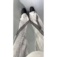 美式eodup高街hiphop小从涂鸦脏脏毛边喇叭牛仔裤货号K2409P65，男装牛仔裤，电商A063