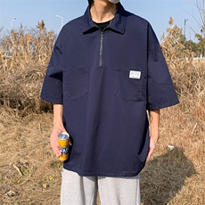 2023新款夏季工装纯色男短袖潮流宽松休闲日系T恤T777-P32，男装T恤，星座512-2