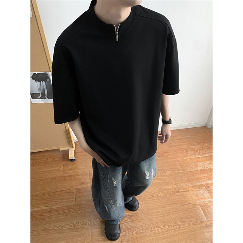 高品质立领夏季新款男装纯棉时尚短袖T恤半袖XZ212-QXS127-P39,男装T恤,星座212