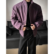 高品质春装新款老钱风美式高街解构立领棒球服飞行夹克潮休闲外套，男装夹克，电商A486
