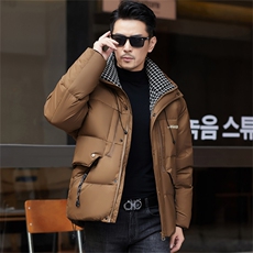冬季白鸭绒加厚羽绒服短款中青年休闲保暖简约防寒潮服外套男装，男装羽绒服，钱塘6003（原4033）