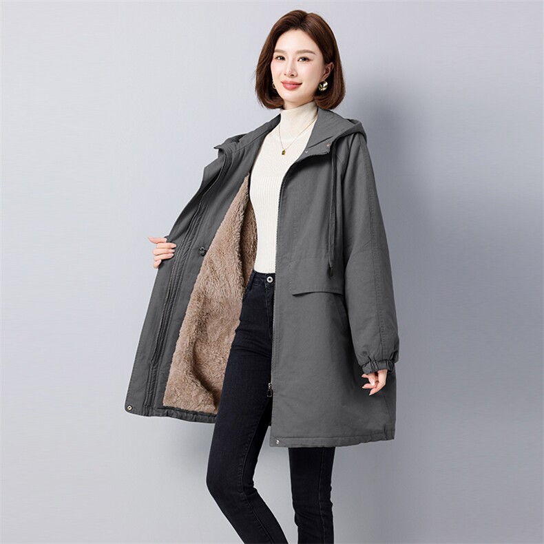 2024冬款新款加绒加厚保暖棉服派克服910款,女装派克服,秋牧寒烟