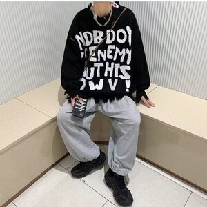MM138-P65 软糯韩系毛衣秋冬小众设计破洞复古宽松中长款针织上衣图片