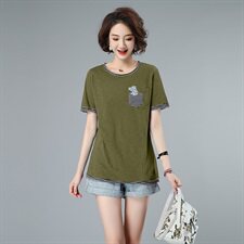 2021新款大码女装宽松显瘦短袖T恤夏季时尚百搭上衣，女装大码女装，秋牧寒烟
