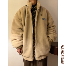 冬季羊羔毛棉衣男保暖加厚立领棉服外套102P110，男装棉衣，电商A309