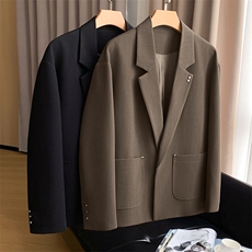 平铺~秋季重磅一粒扣设计休闲西装外套K8815/P98，男装西服套装，电商B331