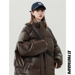 中性风白墙鳄鱼纹钢印设计棉衣男MY77093P120控168 抖音控198图片