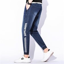 春季牛仔裤男潮流运动休闲束脚收脚哈伦九分小脚裤子8911-P40，男装牛仔裤，电商A318