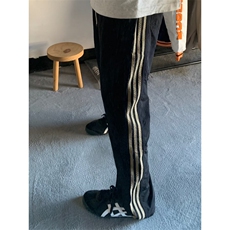 【有货】三条杠裤子男山系户外宽松直筒侧边条纹休闲裤BN02HH-P45，男装休闲裤，星座1007（原301D）