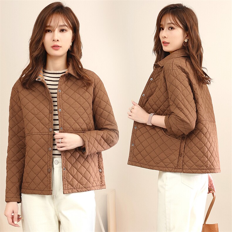2022冬装新款菱形棉衣,女装棉衣/棉服,小林双子