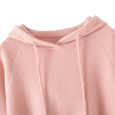 2025年秋季新款四平绷缝针织羊绒帽衫大版时尚休闲通勤百搭，女装羊绒衫，博友羊绒