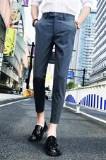 G2021新款英伦潮男夜店发型师修身九分休闲裤西裤，男装休闲裤，星座1904A