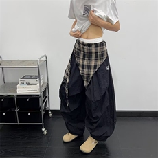 文艺日系气质简约ins新款流行百搭潮流慵懒原宿长裤K6662-P47，男装休闲裤，星座412-3