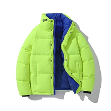 新标90白鸭绒简约休闲立领外套纯色加厚羽绒服ESY0204-P210，男装羽绒服，电商B306
