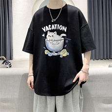 230g重磅纯棉短袖t恤男大码半袖半截袖DX17408-P20，男装T恤，电商A040