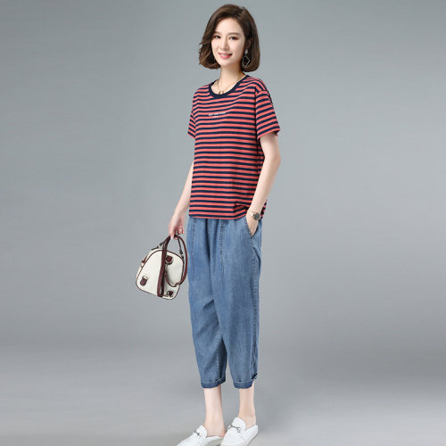 2022夏季新款简约时尚气质宽松休闲舒适两件套,女装套装/套裙,独衣靓