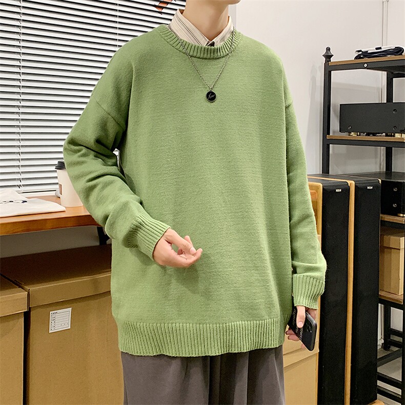 韩版时尚休闲针织衫青年2024秋冬新款毛衣男上衣A161-2-M001-P35,男装针织衫/毛衣,电商A161-2