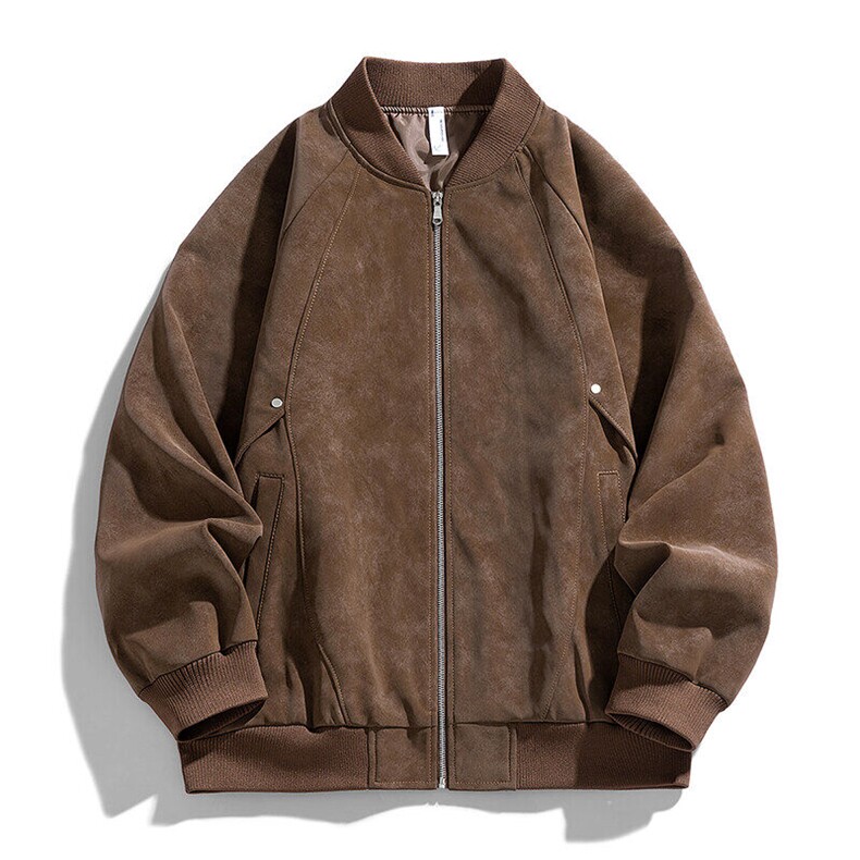2026春季新款皮衣夹克男青少年学生潮流麂皮外套，男装夹克，星座1206-1（原A206-1）