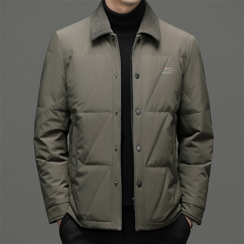 DF22378钱塘2020-2冬季厚款商务休闲翻领中年男士羽绒服P255,男装羽绒服,钱塘207-2
