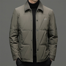 DF22378钱塘2020-2冬季厚款商务休闲翻领中年男士羽绒服P255，男装羽绒服，钱塘207-2