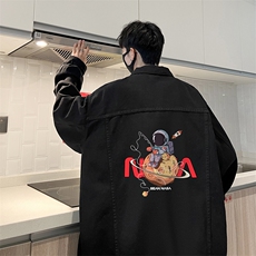 牛仔夹克男大码牛仔外套男茄克NJ77287-P60加绒款-P75，男装夹克，电商A040