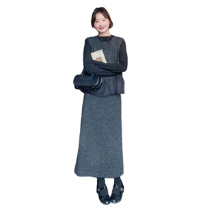 2026年春季新款高级感毛呢时尚套头马甲三件套装女气质套裙图片
