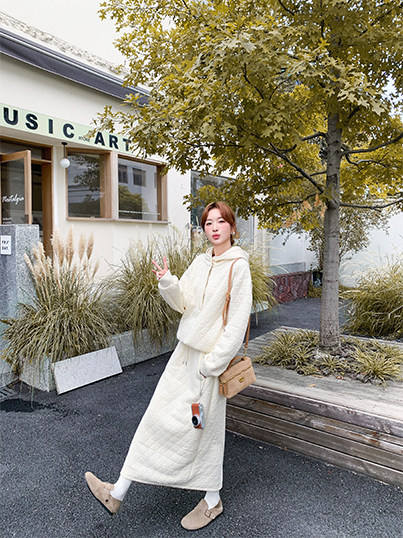 新款韩版菱格加棉两件套裙2C123-Z1005-P215-K318,女装棉衣/棉服,2C123
