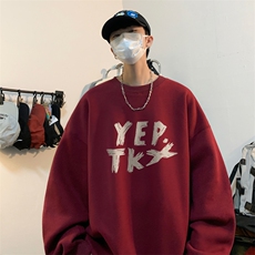！圆领卫衣男装港风长袖T恤男外套男WY146-P28，男装卫衣，电商B367