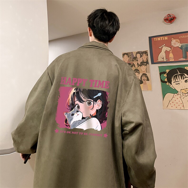 麂皮绒夹克男大码立领褂子外套JK85353-P68加绒款-P78,男装夹克,电商A040