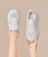 厚底增高小白鞋女2025夏季新款百搭舒适透气休闲运动板鞋，女鞋休闲鞋，泰合衣坊
