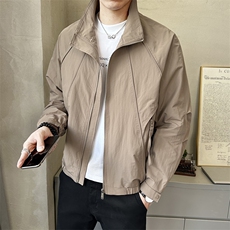 春季立领夹克男休闲百搭外套时尚潮流上衣JK6510-P130，男装夹克，电商A237