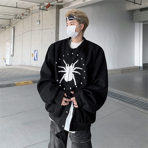 秋季新款港风美式龙凤尼全刺绣字母立领棒球服夹克ins JK1299-P65图片