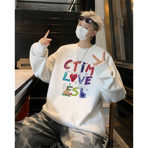 华夫格！华夫格上衣男圆领华夫格卫衣男大码长袖t恤男HY249-特P23图片