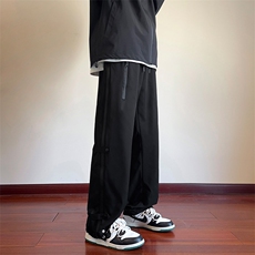 秋装新款港风户外机能防水冲锋裤男开叉拉链工装休闲裤K8021P-40，男装休闲裤，电商A128