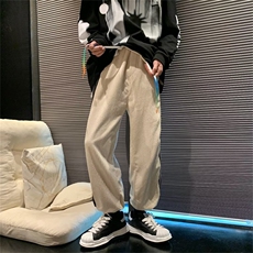 华夫格裤子高街ins潮牌运动卫裤男美式hiphop炸街休闲裤1934-p35，男装休闲裤，星座1008-1