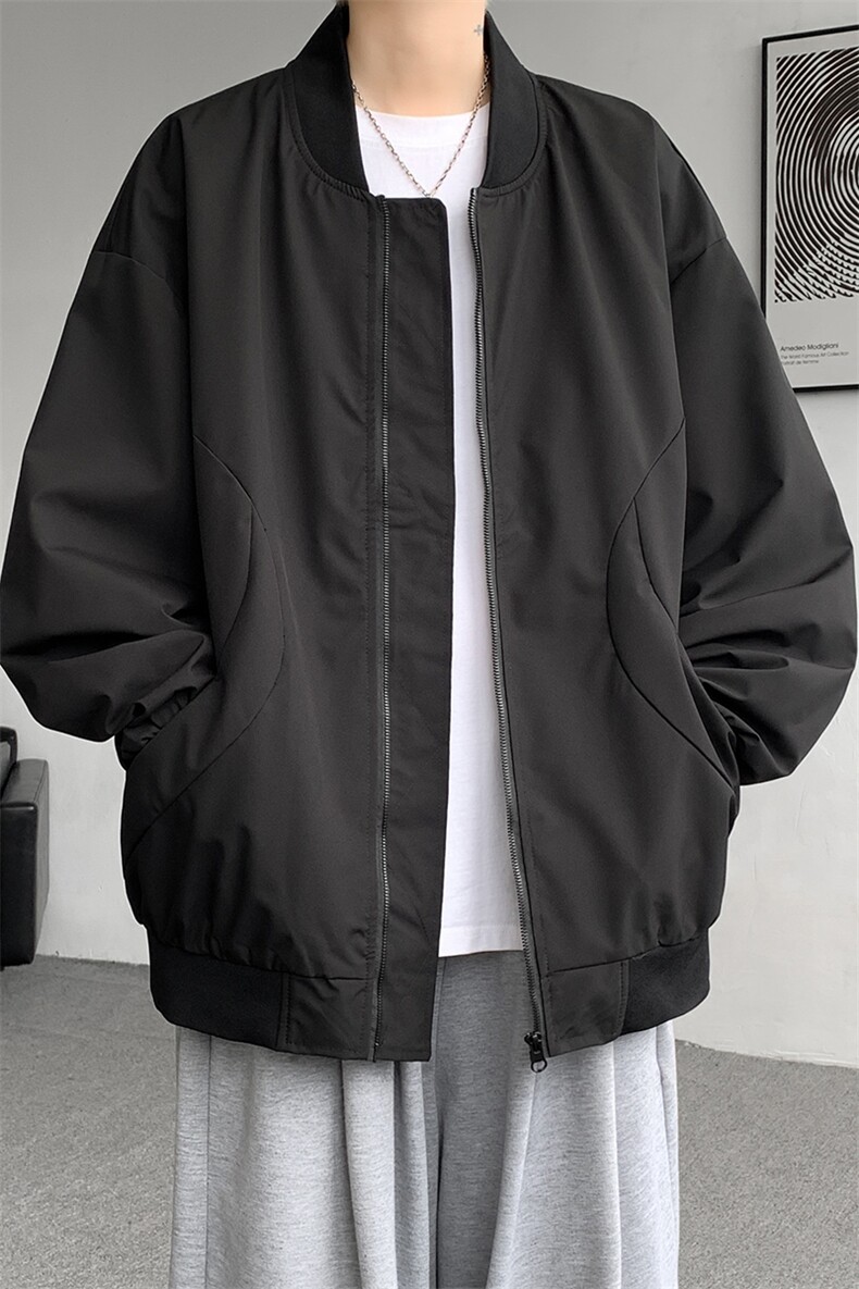 M-8XL棒球服男款春秋特大码加肥加大男装飞行员夹克外套JK001P65,男装夹克,电商B312