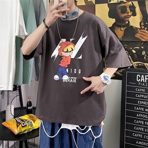 港风夏季t恤男潮流时尚休闲男装tA210-A8365-P32图片
