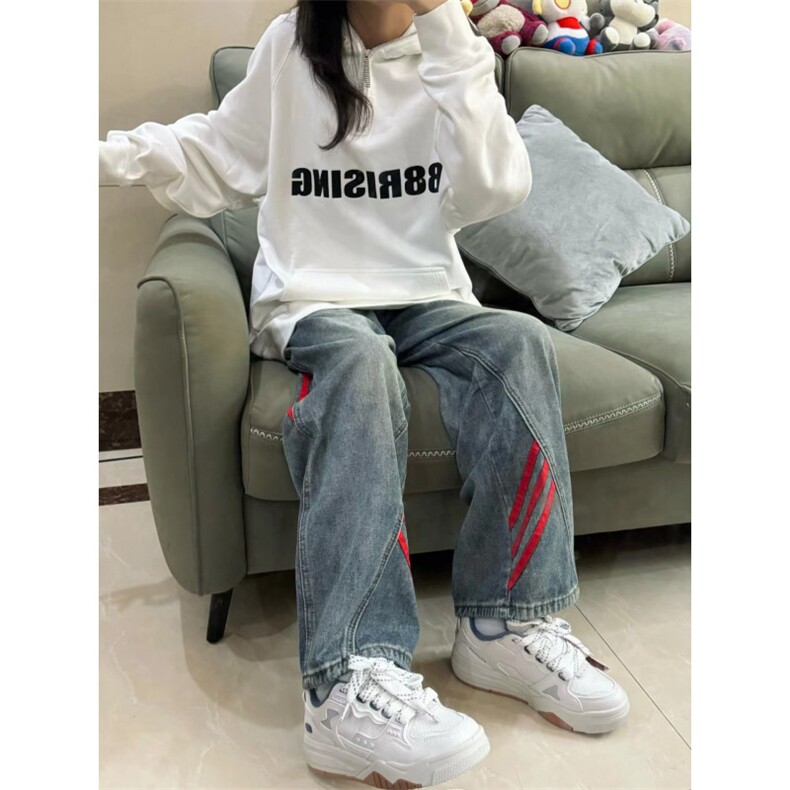 【有货】美式复古条纹牛仔裤男款春秋三条杠裤子G8512HH-特P55,男装休闲裤,星座1007（原301D）