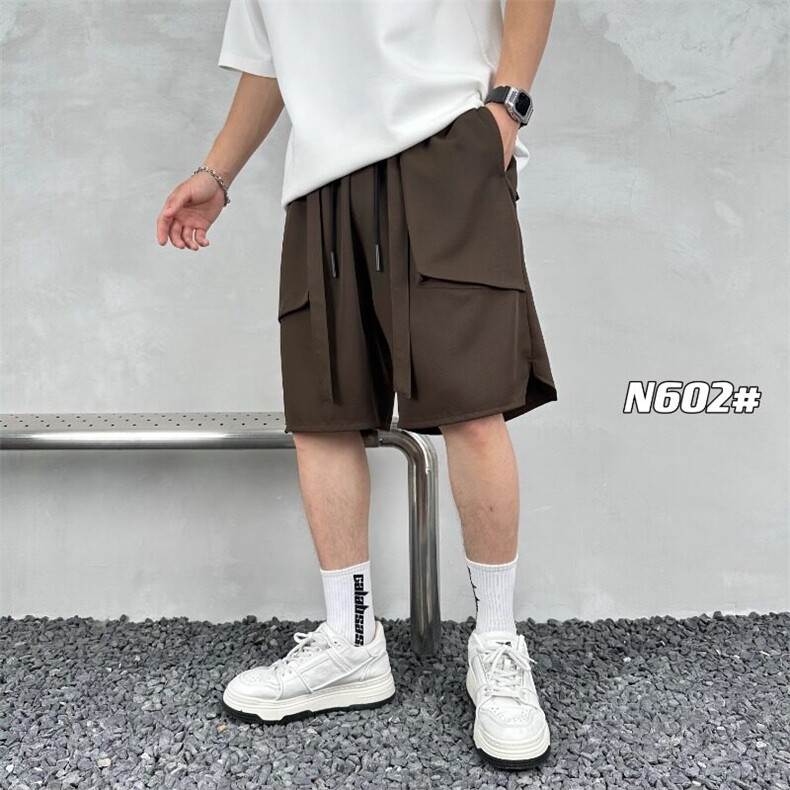 2025新款美式机能风大口袋工装短裤男夏季户外休闲宽松潮牌五分裤,男装休闲裤,星座506A