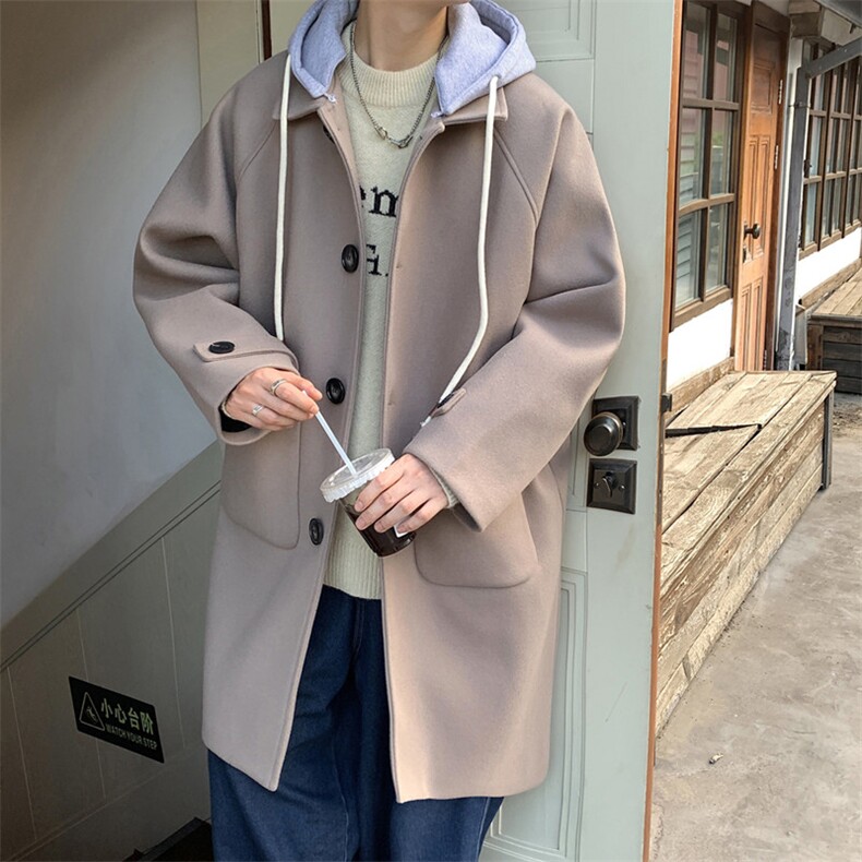 秋冬季中长款毛呢大衣男韩版潮流痞帅风衣外套812-F607-P128,男装风衣,星座812